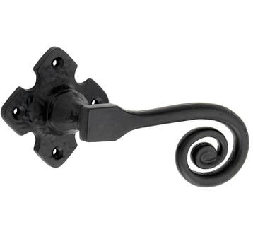 Deurklink op rozet Curl ijzer zwart, Verzenden, Nieuw