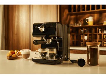 Krups -   Authentic C50 Pistonmachine - Zwart, Witgoed en Apparatuur, Verzenden, Nieuw, Combi, Gemalen koffie
