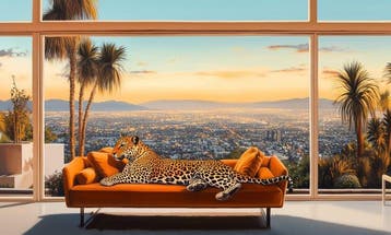 Le Yack (1972) - Format XXL - Le Leopard de Beverly Hills -, Antiek en Kunst