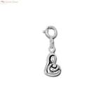 Zilveren moeder kind charm bedeltje hanger, Verzenden, Nieuw, Zilver