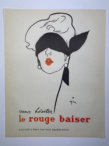 René Gruau - Le Rouge Baiser (1949) 1st printing, geen, Antiek en Kunst