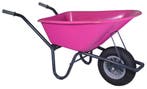 Klus-, Tuinkruiwagen - Gem. gel. - 100L - Gecoat - Fuchsia, Eenwielig, Hummer, Verzenden, Nieuw