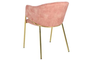 Design Stoel NOBLESSE rosé fluweel goud verchroomd metalen, Ophalen of Verzenden, Nieuw