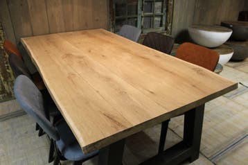 Eikenhouten boomstam blad, tafelbladen, tafelblad eiken hout, Eikenhout, Nieuw, Rechthoekig, 50 tot 100 cm