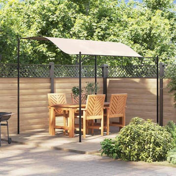 vidaXL Prieel stof crèmewit, Tuin en Terras, Verzenden, Nieuw