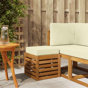vidaXL Buiten Stool Bank Massief Acaciahout Naturel, Verzenden, Nieuw