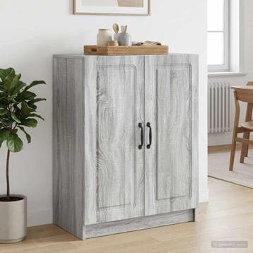 vidaXL Dressoir Grijs sonoma 66 x 34,5 x 87 cm Bewerkt hout, Verzenden, Nieuw, Overige houtsoorten, Minder dan 50 cm