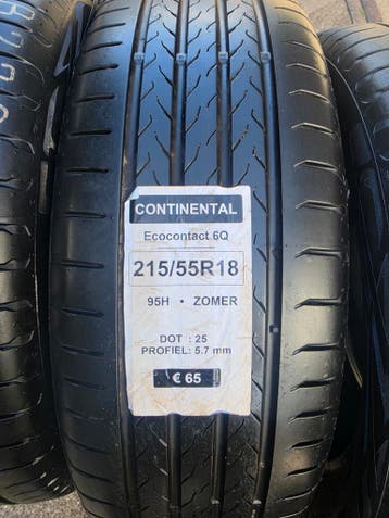 215/55r18 95H continental dot25, Ophalen, 18 inch, Band(en), Zomerbanden