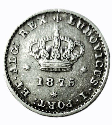 Portugal. Luís I. 50 Reis -1875 RARA