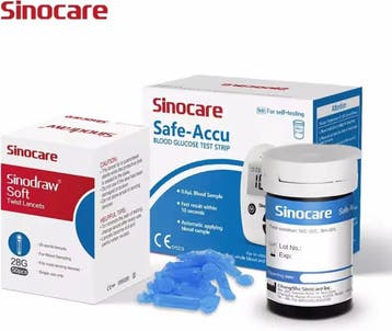 Sinocare Safe-Accu Glucosemeter Bloedsuiker - 50 teststrips, Ophalen of Verzenden, Zo goed als nieuw
