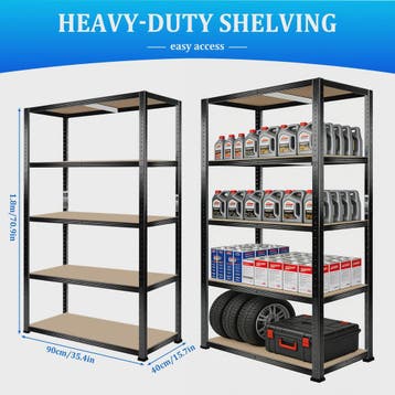 5-Laags Heavy Duty Metalen Stellingkast - 1000kg Draagvermog, Verzenden, Nieuw