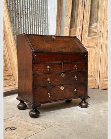 Secrétaire - klepbureau, buro, secretaire, bureau - Eik -