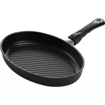 AMT Gastroguss Vispan met grilloppervlak – 35x24 cm – Ge, Ophalen of Verzenden, Nieuw, Aluminium, Overige typen