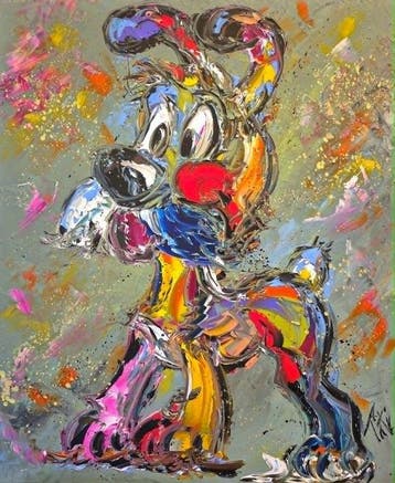Laurent Pate (1970) - Chien au garde à vous, Antiek en Kunst