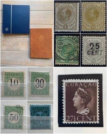 Overzeese Rijksdelen - Verzameling o.a. Curaçao, Nederlandse, Gestempeld