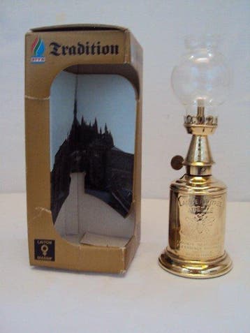 ABEILLE - 1 vraie belle vieille lampe à huile française de, Antiek en Kunst
