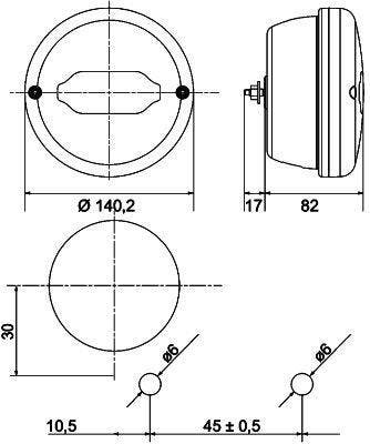 Hella Achterlicht 140x140x99mm, Verzenden, Nieuw