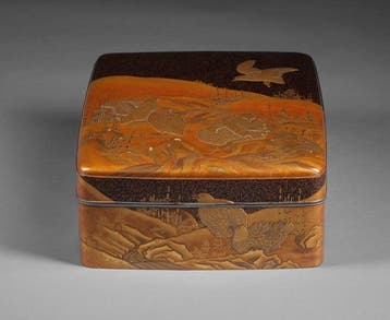 Bunko  (documentenkist) - Lak, Hout, Zilver - Japan -
