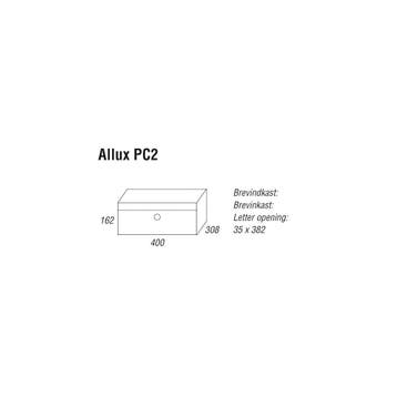 Systeembrievenbus Allux PC2 voor/achter alumiumgrijs RAL9006, Verzenden, Nieuw
