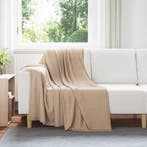 vidaXL Gooi Deken Kameel 170 x 130 cm Fleece, Verzenden, Nieuw, Bruin