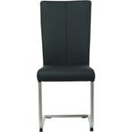 Leren eetkamerstoel Dry - Hermes Nero (zwart) - Sledepoot, Huis en Inrichting, Stoelen, Ophalen of Verzenden, Nieuw, Leer, Modern