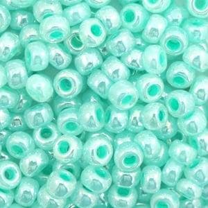 C.a. 10 gram Miyuki rocailles 6/0 - Ceylon aqua green, Ophalen of Verzenden, Nieuw, Kraal