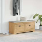 vidaXL Hal bank BODO Honingbruin 118 x 40 x 50 cm Bewerkt, Huis en Inrichting, Banken | Voetenbanken en Poefen, Verzenden, Nieuw