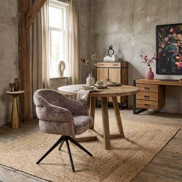 Draaibare eetkamerstoel Bella Clay Poot Zwart, Ophalen of Verzenden, Nieuw