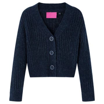 vidaXL Kindervest gebreid 104 marineblauw, Verzenden, Nieuw