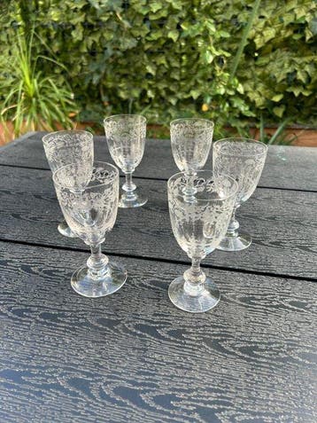Baccarat, St. Louis - Drinkservies voor 6 (6) - Kristal -, Antiek en Kunst