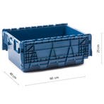 Distributiebak, 600x400x250 mm, euronorm, blauw kunststof,, Doe-het-zelf en Verbouw, Kratten en Dozen, 40 tot 60 cm, 50 tot 75 cm