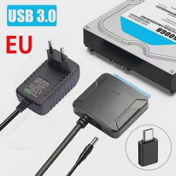 USB 3.0 naar SATA Adapter Kabel voor 2.5" en 3.5" HDD/SSD, Verzenden, Nieuw