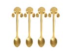 Veiling - Set van theelepels - goud - honden design - rvs, Nieuw