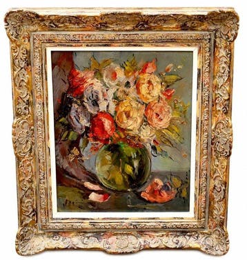 Vicente Rincón Garrido (1892-1958) - Bouquet primaveral en, Antiek en Kunst, Kunst | Schilderijen | Klassiek