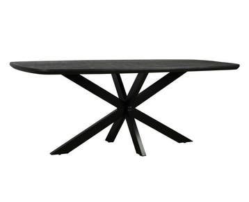 Eettafel Colorado Deens ovaal mangohout 200x100 cm - zwart, Ophalen of Verzenden, Nieuw