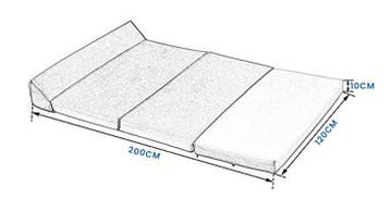 Matras Camper Opvouwbaar | Foam | Beste Prijs, Ophalen of Verzenden, 200 cm, Nieuw, Tweepersoons