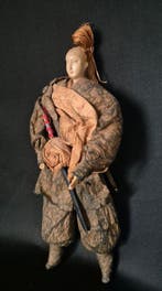 Japans Meiji periode - Pop Daimyo Samurai Washi papier-maché, Antiek en Kunst