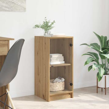 vidaXL Dressoir artisanaal eikenkleurig 35 x 37 x 76 cm, Verzenden, Nieuw, Overige houtsoorten, Minder dan 50 cm