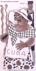 Spotprent over de Cubaanse revolutie in 1933 (lijst optie), Verzenden