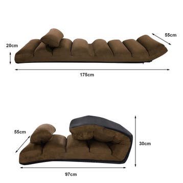 2dekans | Coast vloerstoel met rugleuning opvouwbare, Huis en Inrichting, Stoelen, Ophalen of Verzenden, Zo goed als nieuw, Bruin