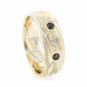 Trouwring Mokume Gane van Jaume Labro uitvoering Antares, Verzenden, Nieuw