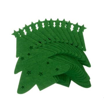 Ruhhy Bestekhouder Kerstbomen – Set van 12 Stuks, Vilten.., Ophalen of Verzenden, Nieuw