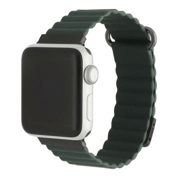 Apple Watch bandje Magna - Leer - groen - groen / 44 · 45 ·, Verzenden, Nieuw