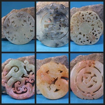 Traditionele Chinese steenbeeldhouwwerken - amulet - draak -