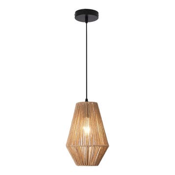 lux.pro Hanglamp Newtownabbey 160x20 cm E27 beige, Verzenden, Nieuw