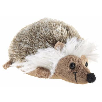 Pluche egel knuffel - liggend - 12 cm - dierenknuffel, Verzenden, Nieuw