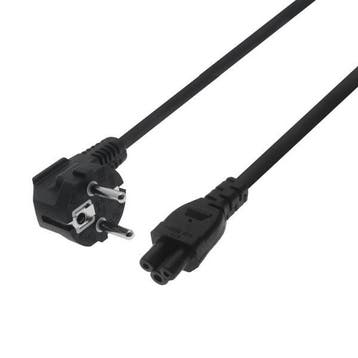 Flexibele C5 voedingskabel | ProCable | 0.5 meter (Haaks), Verzenden, Nieuw