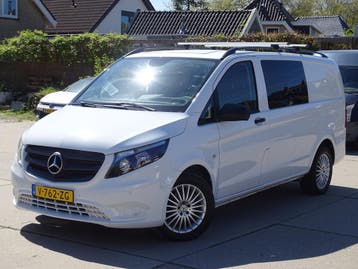 Zakelijke Lease |  Mercedes-Benz Vito 111 CDI Lang Dubbele c, Stof, Gebruikt, Wit, Mercedes-Benz