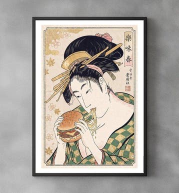 Sato Hageshi - Fast Food in Edo - Signed and Numeroted