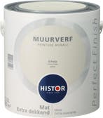 Histor Perfect Finish Muurverf Mat - Schelp 6910 - 2,5 Liter, Overige kleuren, Nieuw, Ophalen of Verzenden, Verf
